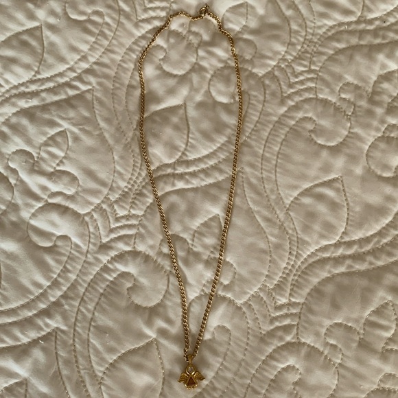 Necklace with Angel Pendant November Birthstone Topaz - Picture 2 of 3